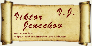 Viktor Jeneckov vizit kartica